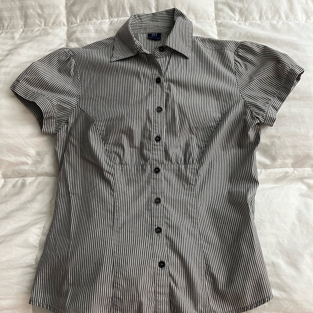 Reitmans Striped Button Down Shirt